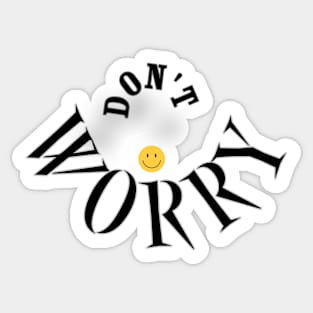 Smiley Worries Sticker